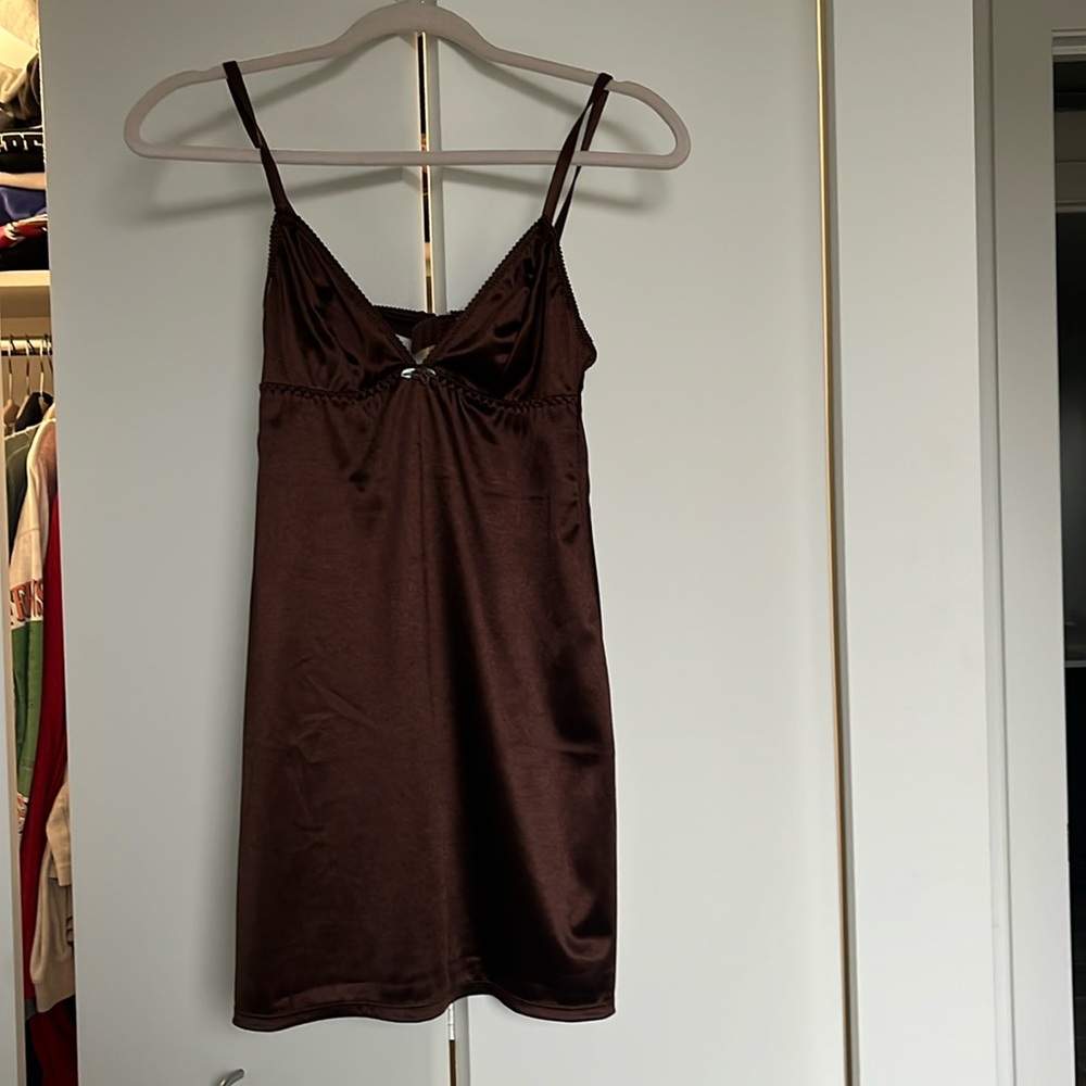 Brown mini dress